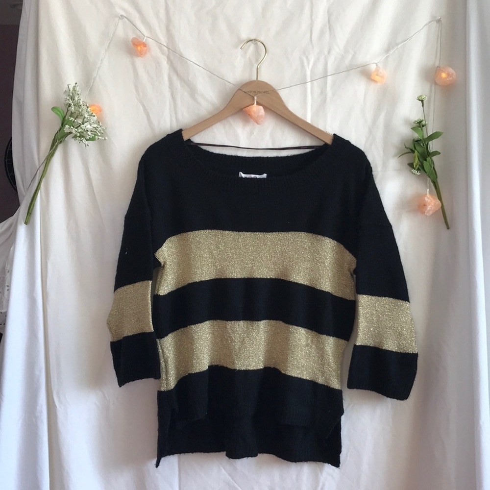 Black and Gold Sweater